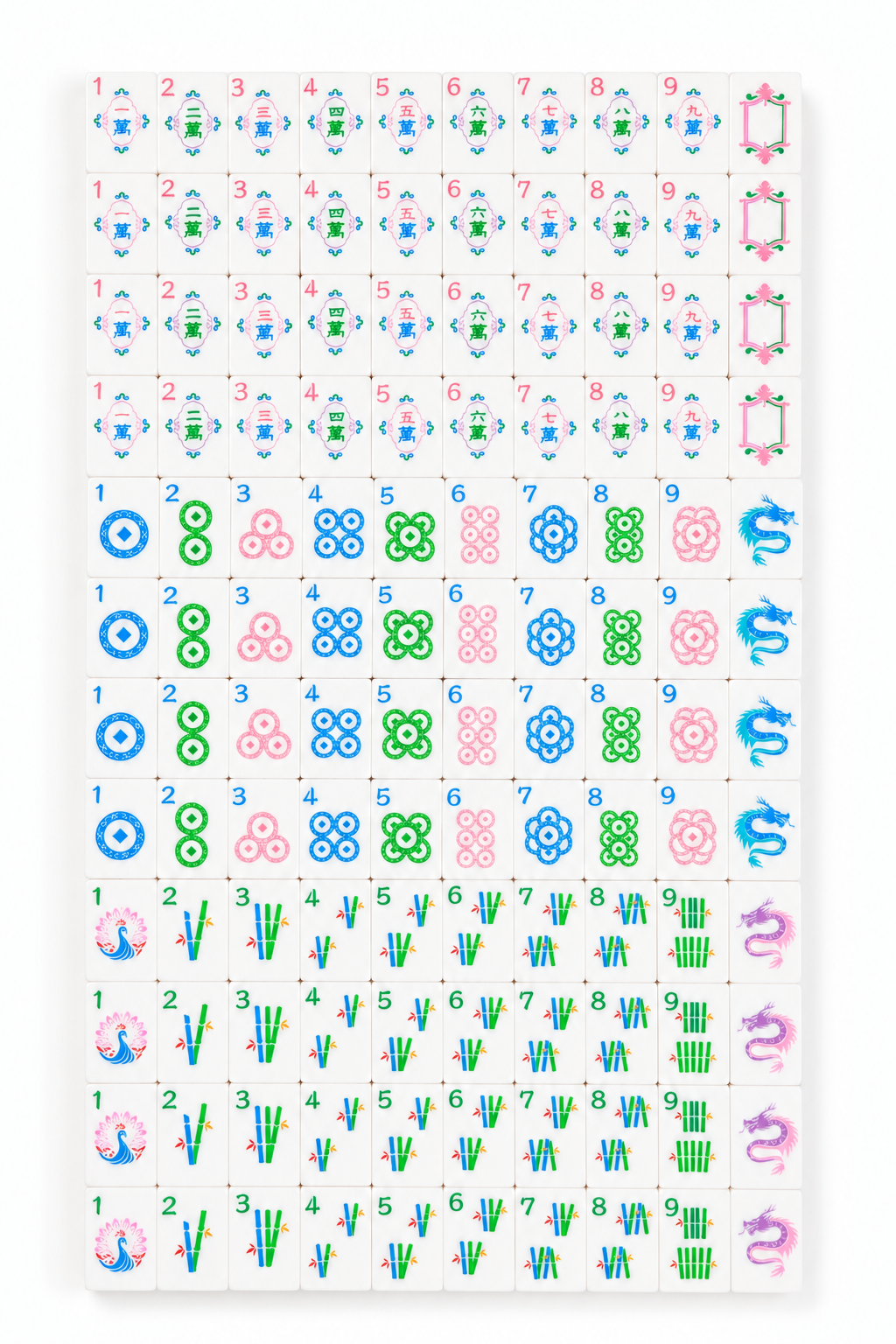 Original Design Pink Layer Resin American Mahjong Set 160 Pieces 32mm Mah Jong Tiles for Family Game Night
