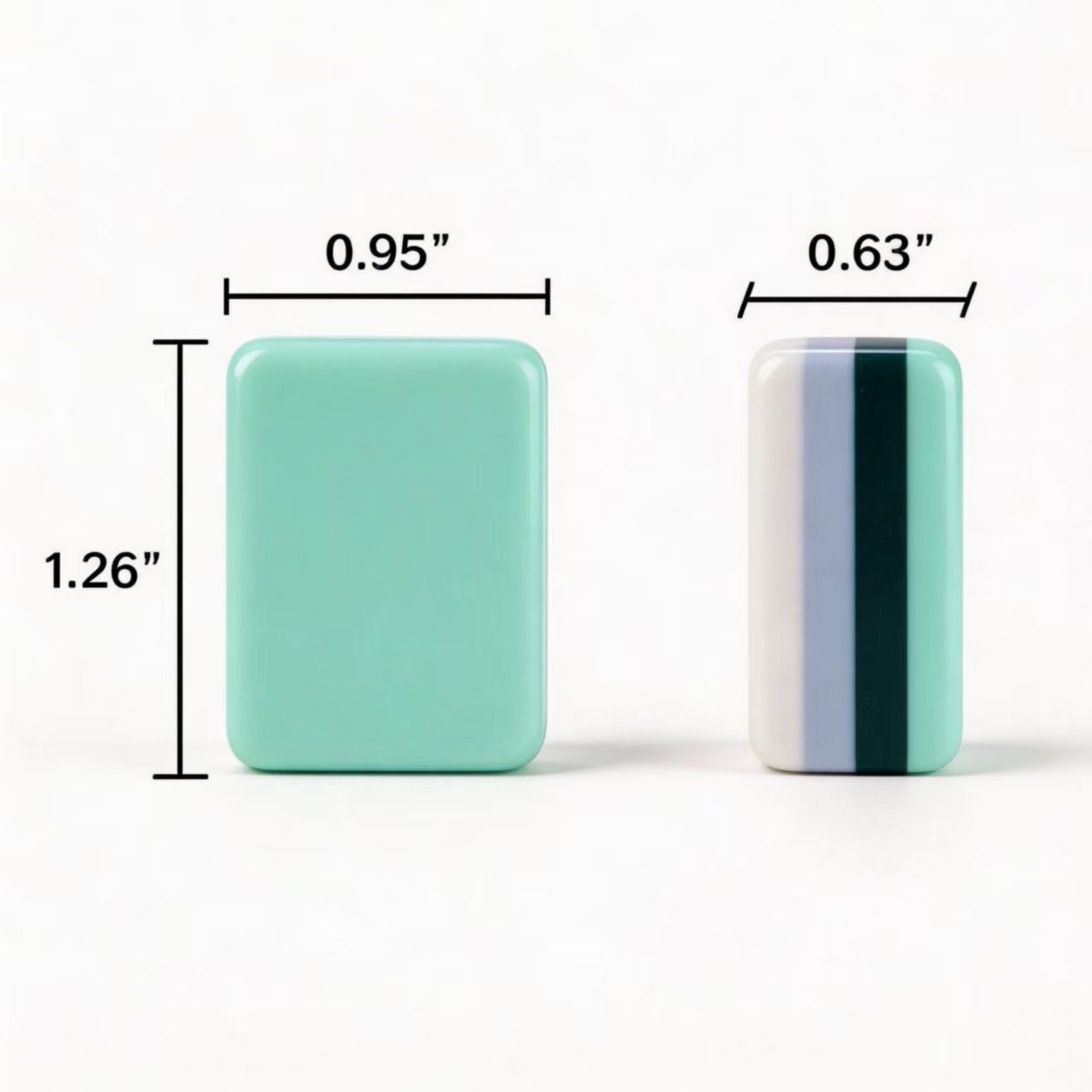Cute Mint Green American Mahjong Set 160 4-Layer Tiles | Unique Floral Dragon Illustrated Tile, Sturdy Handcraft Mahjong Tiles