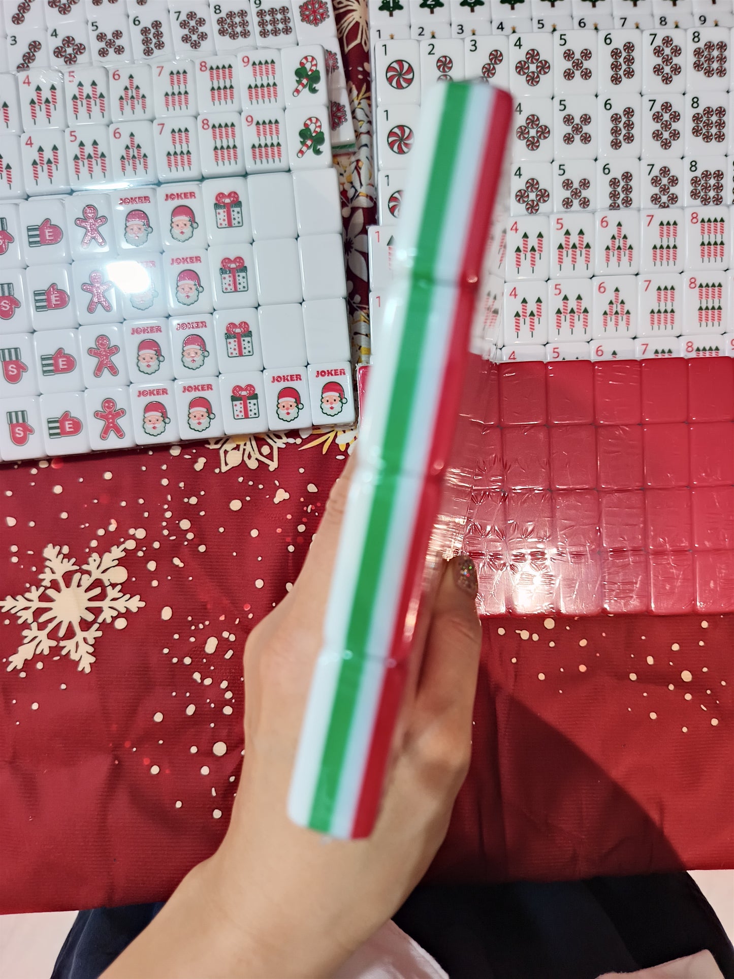 Christmas American Mahjong Set - complete tile layout overview