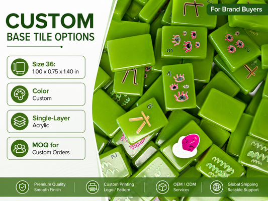 Original Jade Green Women Themed American Mahjong Set 160 Tiles | Elegant Green Acrylic Tiles, Hand-Drawn Female Character Art, US Warehouse Stock, Premium Tabletop Game Gift for Her