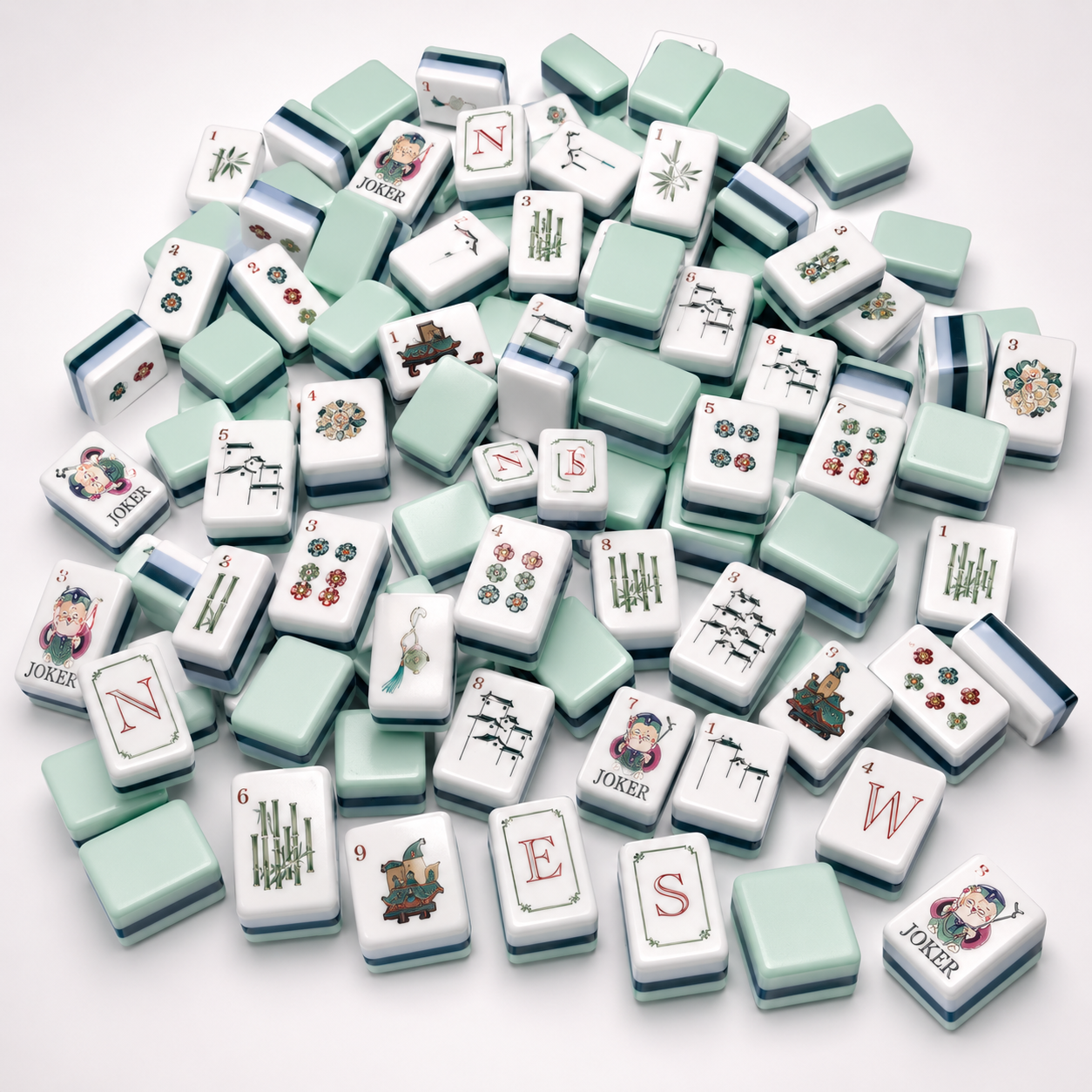 Full set of Chinese Style Acrylic Mahjong Tiles