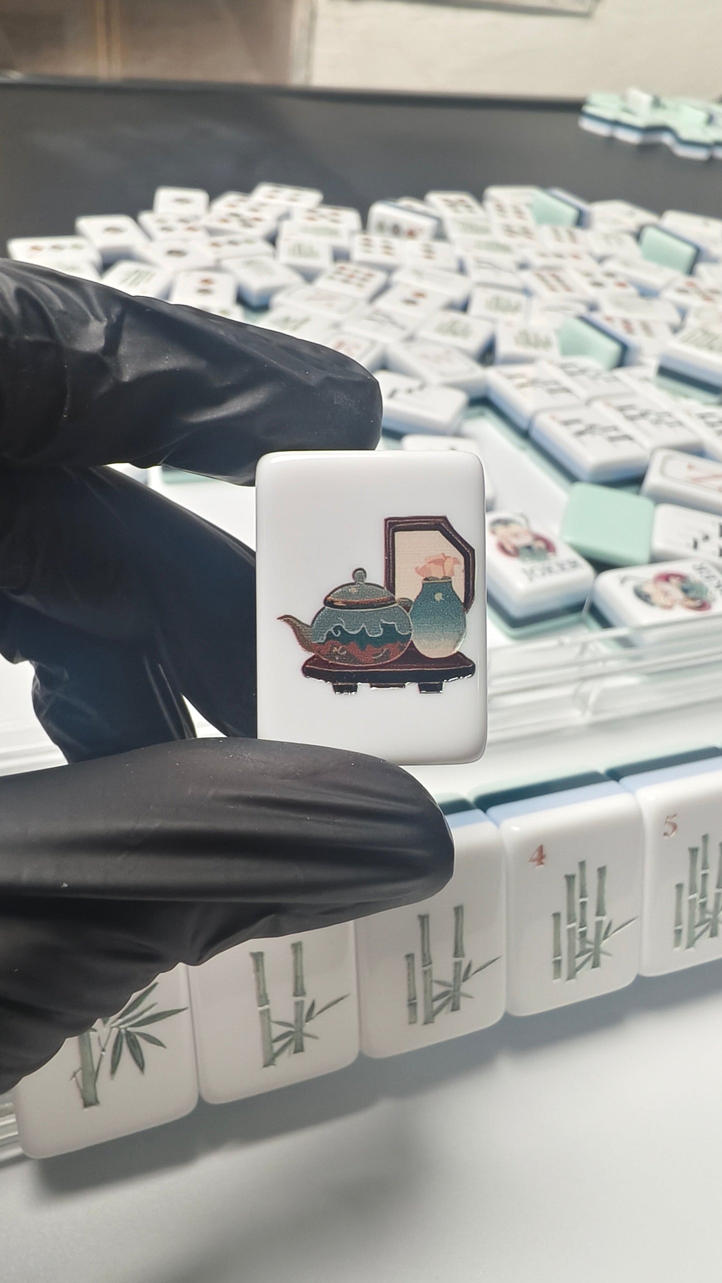 Factory production detail of mahjong tile