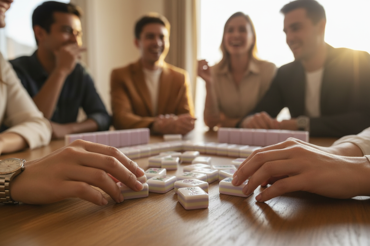 Hands playing Cute & Cozy Mahjong